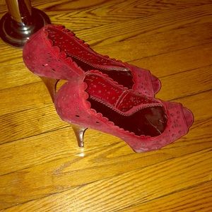 Bebe Laser Cut Platform Heels